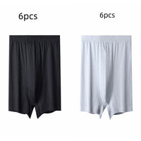 Men's High-waisted Pure Cotton Plus Size Loose Deep-crotch Cotton Breathable Boxer Shorts