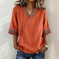 European And American Womens Casual Loose-fitting Top
