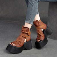 Fish-mouth Platform High-top Roman Womens Sandals