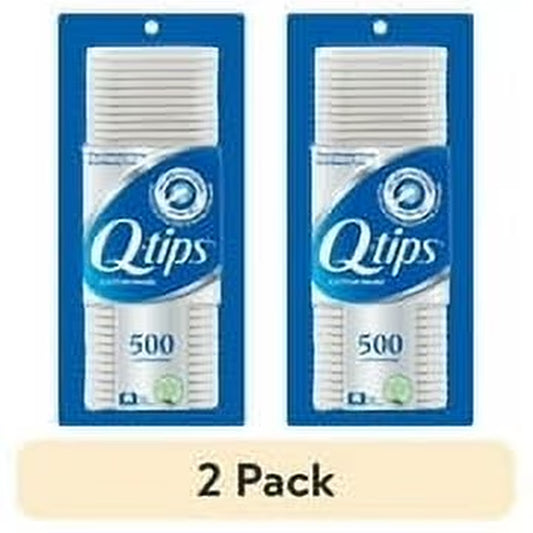 (2 Pack)  Cotton Swabs, Original, for Home, First Aid and Beauty, 100% Cotton, 500 Count