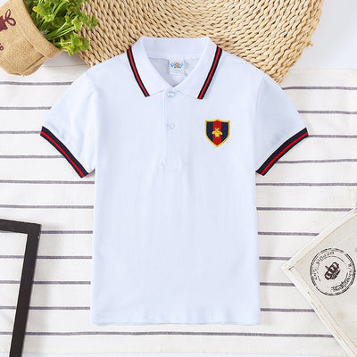 Boys' Korean-Style Comfort-Stretch Lapel Polo T-Shirt — Premium Student Apparel | Everyday Home Deal