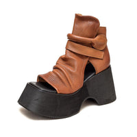 Fish-mouth Platform High-top Roman Womens Sandals