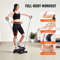 Mini Hydraulic Stair Stepper with Resistance Bands & LCD Monitor | Everyday Home Deal