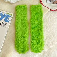 Womens Quirky Coral Fleece Mid-calf Socks