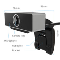 1Pc FHD 1080P Webcam USB PC Computer Webcam Auto Focus With Microphone 60-Degree Widescreen Desktop Laptop Webcam Live Streaming Webcam With Rotatable Clip For Live Broadcast Video Calling Conferencin