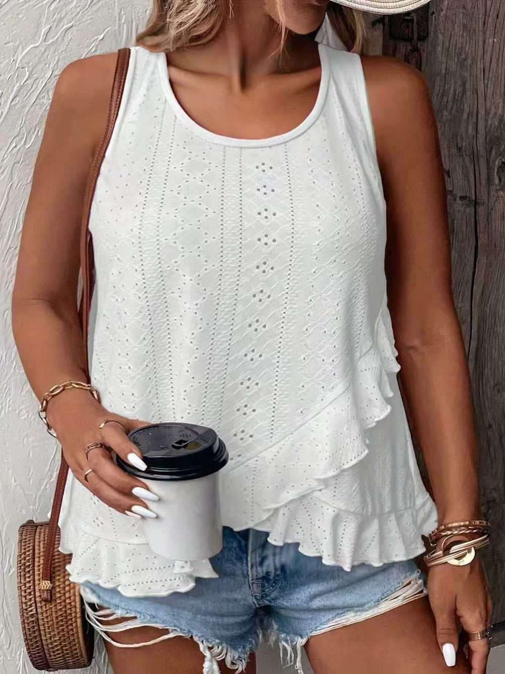 Eyelet Tank Top - Premium Best Deal | Everyday Home Deal