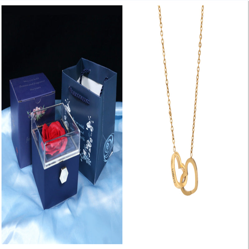 Rotating Soap Flower Rose Gift Box Creative Rotating Rose Jewelry Packaging Box Valentine's Day Gift For Women | Everyday Home Deal