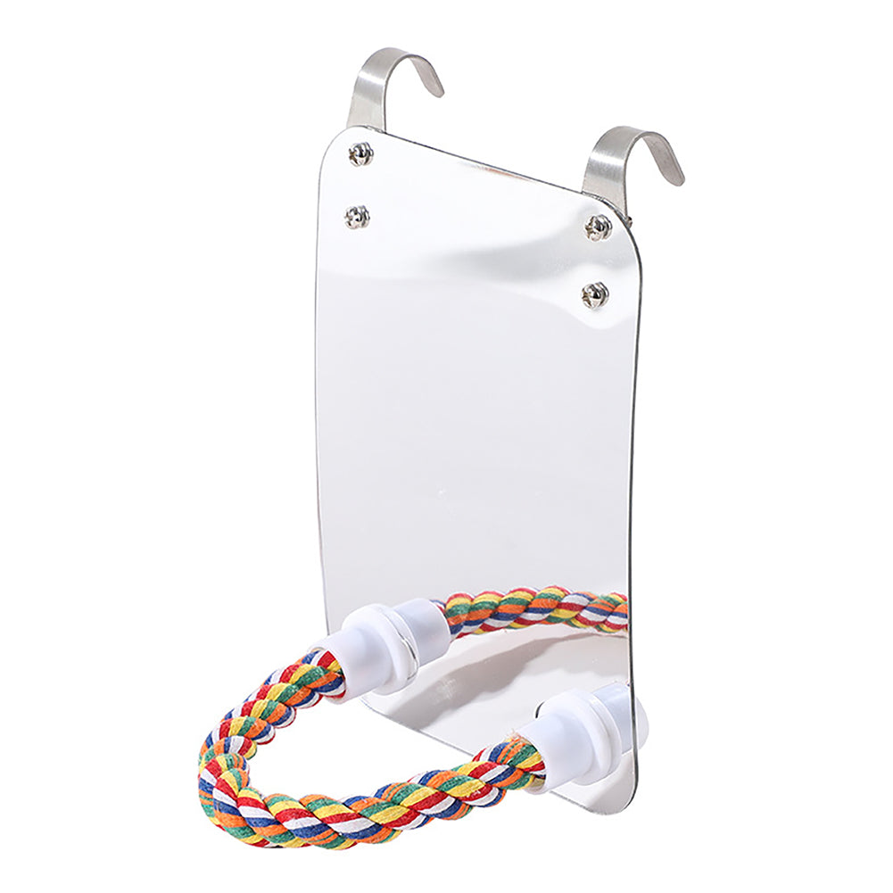 Parrot Toy Acrylic Bird With Mirror | Everyday Home Deal