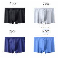 Men's High-waisted Pure Cotton Plus Size Loose Deep-crotch Cotton Breathable Boxer Shorts