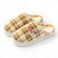 Women's Home Plush Warm Non-slip Plaid Cotton Shoes | Everyday Home Deal