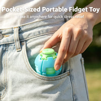 Unisex Compact Rotates Stress Relief Press Fidget Ball - Pocket Sensory Toy For Above 12 Teens & Adults, Glow-in-the-Dark Travel Car Ride Fidgeting Gift | Everyday Home Deal