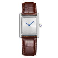 Mens Casual Watch Classic And Minimalist Square Case Two Hands