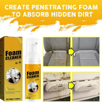 2Pcs Multipurpose Foam Cleaner Spray 100ml, Foam Cleaner For Car And House Lemon Flavor, All-Purpose Household Cleaners For Car And Kitchen