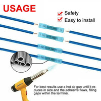 200PCS Heat Shrink Butt Wire Splice Connectors Seal Crimp Terminals USA