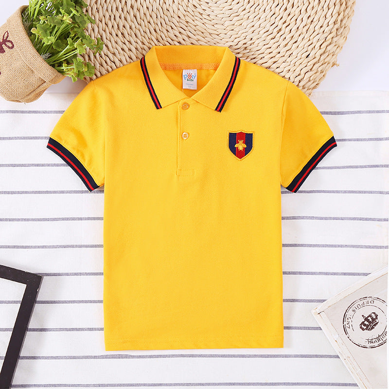 Boys' Korean-Style Comfort-Stretch Lapel Polo T-Shirt — Premium Student Apparel | Everyday Home Deal