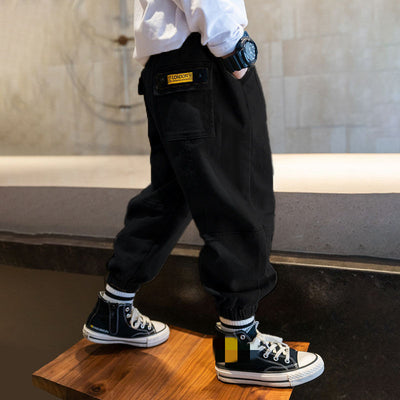 Boys' High-Waist Striped Utility Overalls Trousers — Premium Apparel Deal | Everyday Home Deal