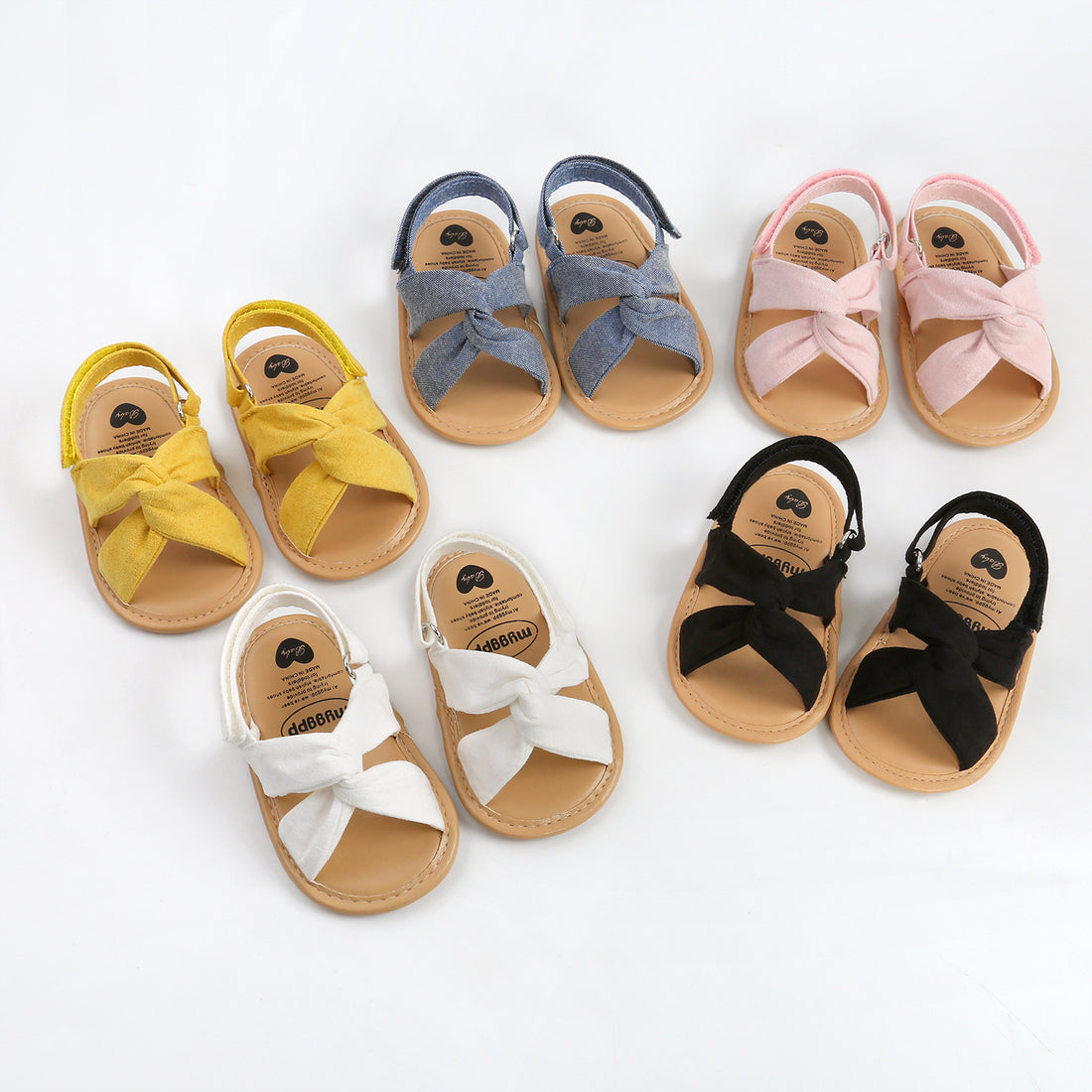 Baby Girls' Summer Cotton Cross Strappy Squeaky Sandals (with Matching Hairbands) — Premium Footwear Deal | Everyday Home Deal