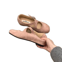 Womens Retro Round-toe Shoes With A Hidden Platform And Thick Sole