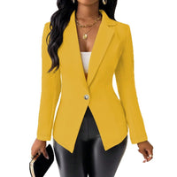 Womens Casual Chic New Long-sleeve Blazer With A Lapel And Waist Tie