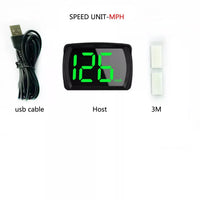 New HUD Car Head-up Display MPH Speed Display 3-inch Multi-function LCD MPH Dashboard