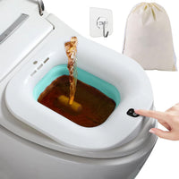 1Pc Foldable Postpartum Care Basin Sitz Toilet Seat Bidet Basin Battery Powered Toilet Bidet For Pregnant Postpartum Hemorrhoid Elderly Care 1400ML 47Oz