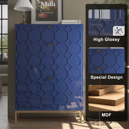 Shoe Organizer 24 Pairs Wood Shoe Storage Cabinet with Drawers