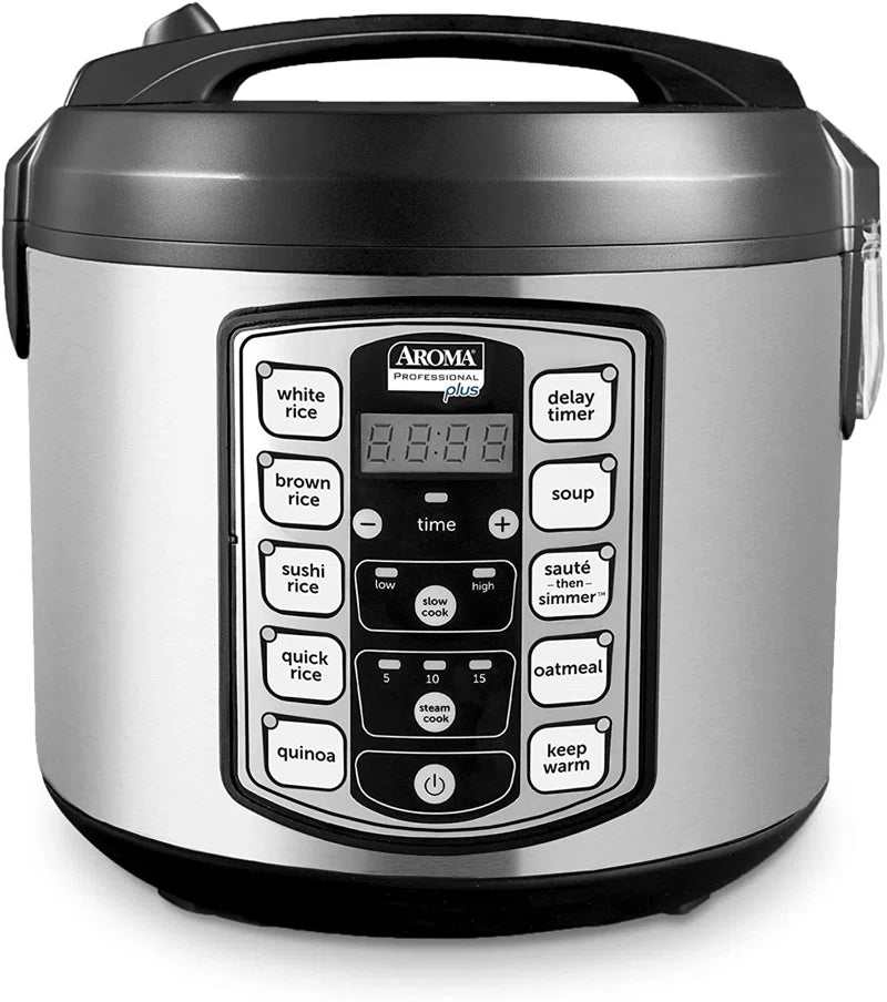 Professional Rice Cooker, 10-Cup (Uncooked) / 20-Cup (Cooked), Multicooker, Slow Cooker, 5 Qt, Stainless Steel Exterior