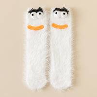 Womens Quirky Coral Fleece Mid-calf Socks