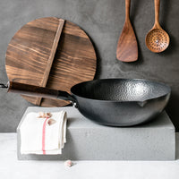 Traditional Handmade Iron Wok | Heavy Duty Cooking Pan | Everyday Home Deal