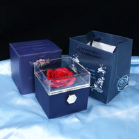 Rotating Soap Flower Rose Gift Box Creative Rotating Rose Jewelry Packaging Box Valentine's Day Gift For Women | Everyday Home Deal