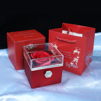 Rotating Soap Flower Rose Gift Box Creative Rotating Rose Jewelry Packaging Box Valentine's Day Gift For Women | Everyday Home Deal