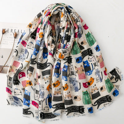 Cute Cat-patterned Scarf - Premium Best Deal | Everyday Home Deal