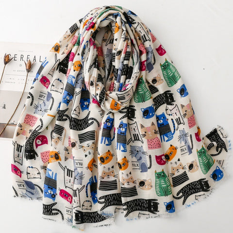 Cute Cat-patterned Scarf - Premium Best Deal | Everyday Home Deal