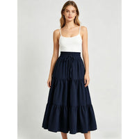 High-waisted A-line Skirt Bohemian-style Printed Flared Skirt