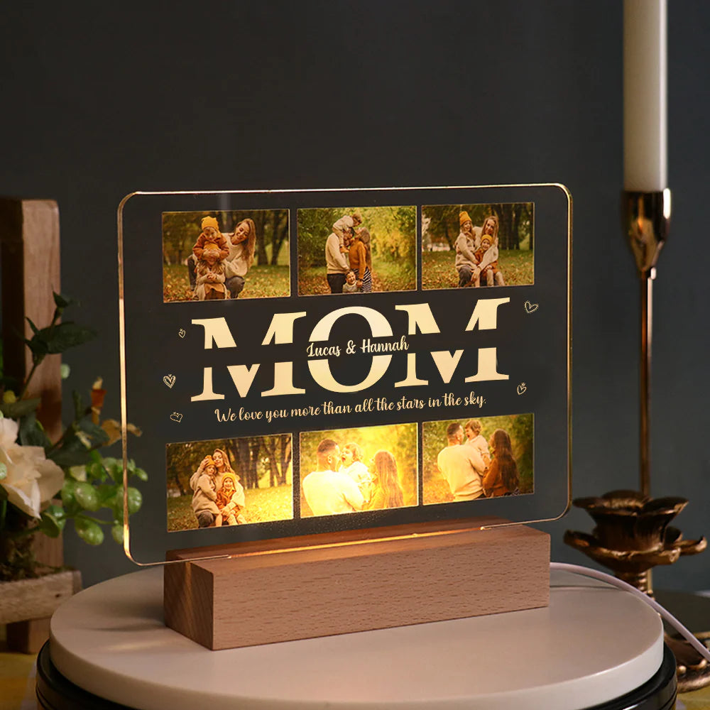 Custom Photo Gifts for Mom LED Light We Love You
