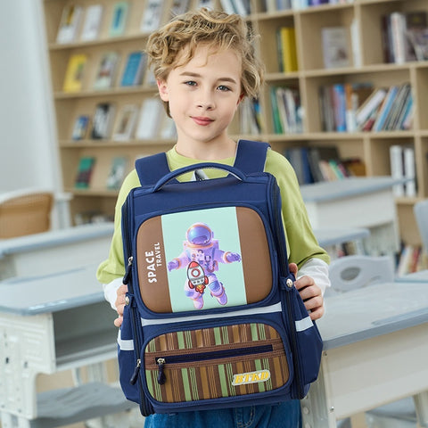 Boys' & Girls' Astronaut Space-Themed Large-Capacity Spinal-Protection Schoolbag — Premium Utility Deal | Everyday Home Deal