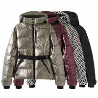 New Multi-color Ski Quilted Hooded Puffer Jacket