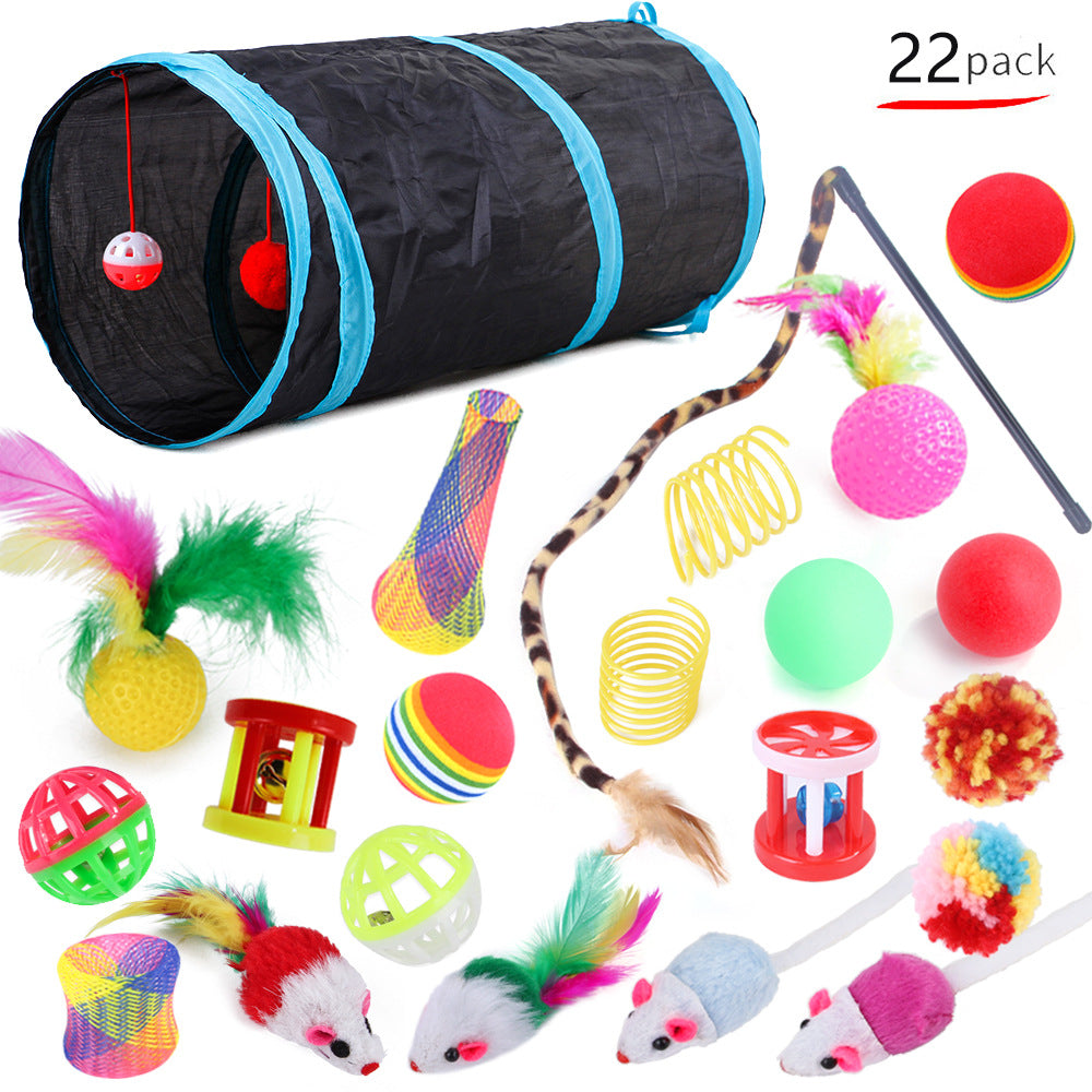 Cat Toy Set Funny Cat Assembled Toys Cat Tunnel Cat Tunnel Pet Supplies | Everyday Home Deal