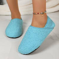 One-step Warm Shoes Closed-toe Slippers With Extra Fleece For Added Warmth And Thickness