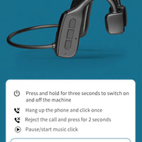Bone Conduction Headphones Bluetooth 5.1 Wireless Headset Earbuds Outdoor Sport