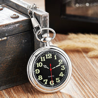 Qing Dynasty Ancient Open-Back Digital Antique-Style Quartz Pocket Watch