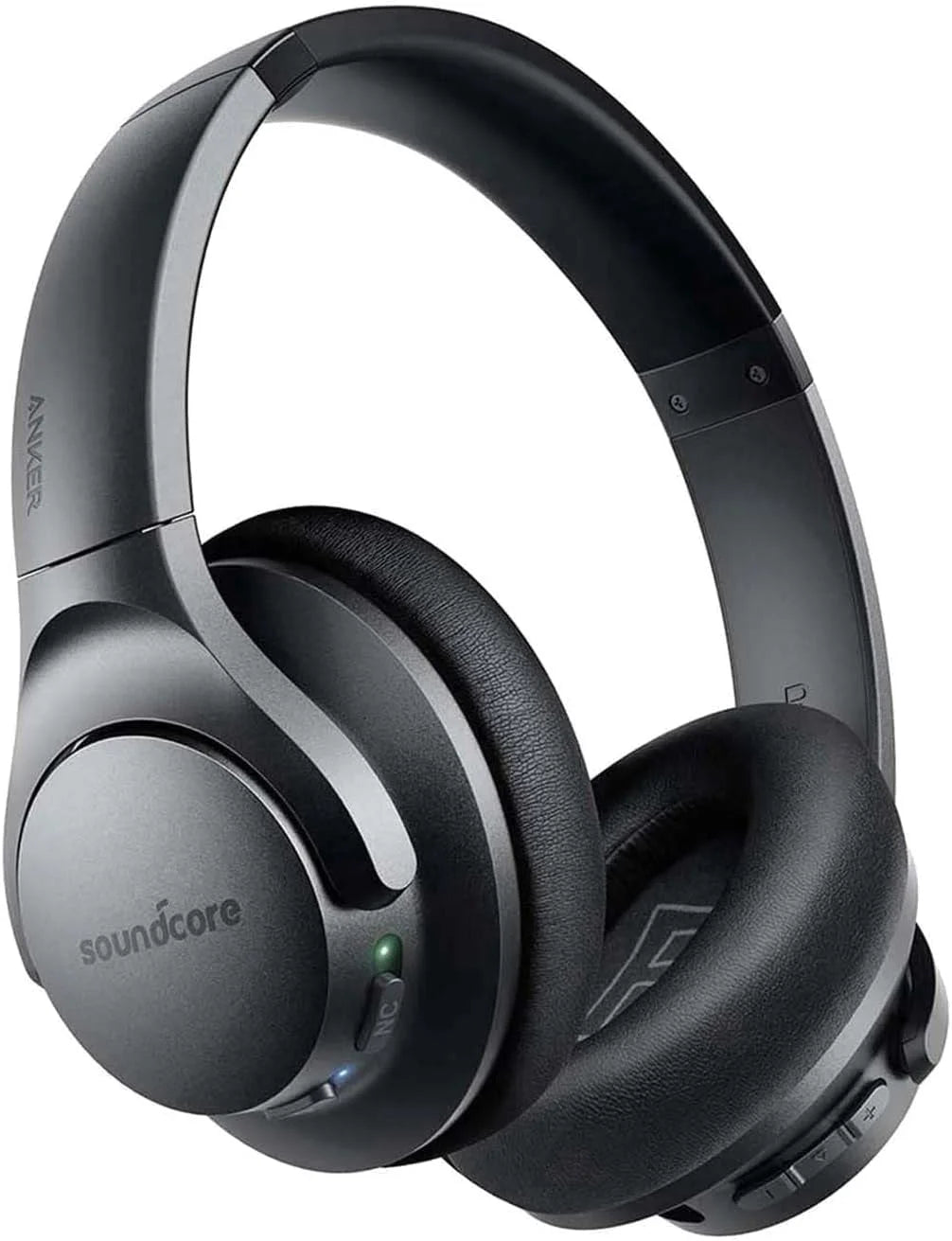 Anker Life Q20 Hybrid Active Noise Cancelling Headphones, Wireless over Ear Bluetooth Headphones, 60H Playtime, Hi-Res Audio, Deep Bass, Memory Foam Ear Cups, for Travel, Home Office