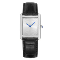 Mens Casual Watch Classic And Minimalist Square Case Two Hands