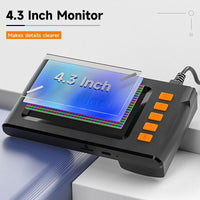 Dual-Lens Endoscope With Light, 4.3-Inch Screen, 32GB Memory Card, 16.5 Feet