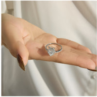 S925 Sterling Silver Crown And Heart Ring For Women