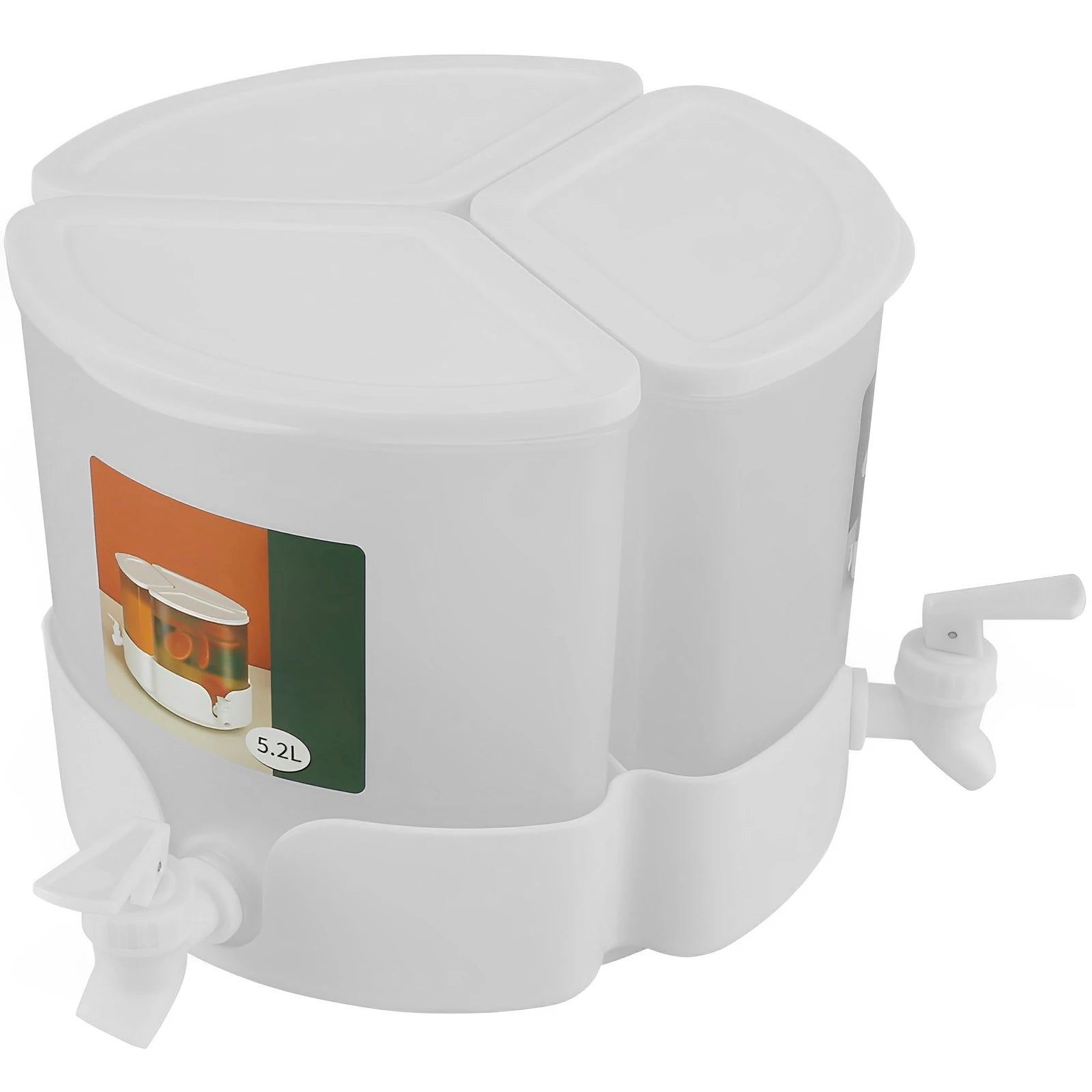 Drink Dispenser Cold Water Bucket Rotatable Juice Jug Dispenser Beverage Dispenser Refrigerator Drink Kettle Kitchen Accessories