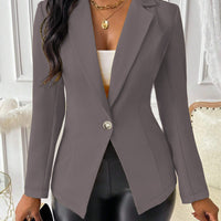Womens Casual Chic New Long-sleeve Blazer With A Lapel And Waist Tie