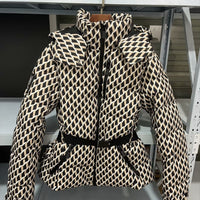 New Multi-color Ski Quilted Hooded Puffer Jacket