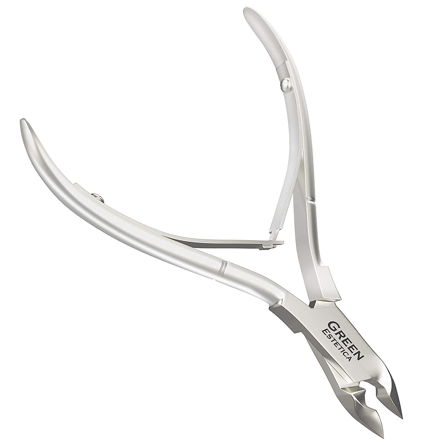 Professional Cuticle Trimmer Nail Cuticle Cutter Stainless Steel Cuticle Nippers with Sharp Blades Clippers Manicure Tools Double Spring for Nail Care Pedicure Nail Tool (Silver)
