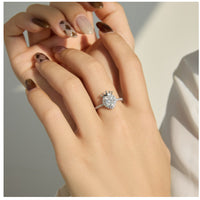S925 Sterling Silver Crown And Heart Ring For Women